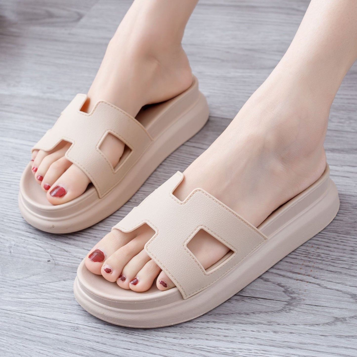 Thick Bottom Bow Slippers