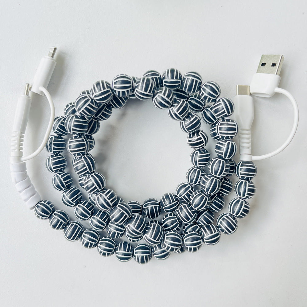 4 in 1 Sporty Beaded for iPhone Charger Cord