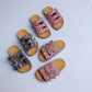 Girls Sparkly Buckle Cork Sandals