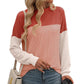 New Round Neck Color Matching Long Sleeves