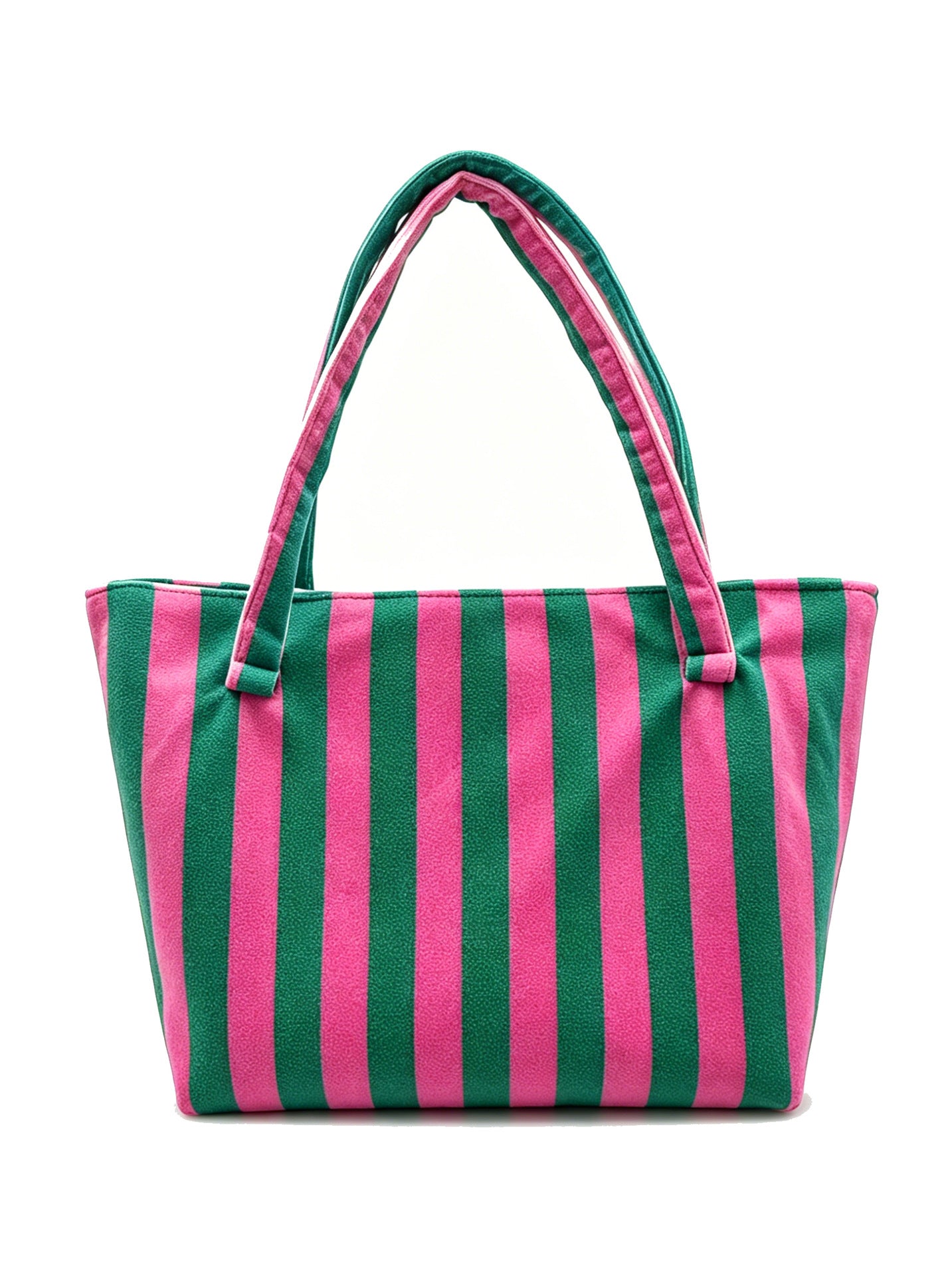 Terry Cloth Beach Tote Bag Large Toweling Handbag for Summer Vacation