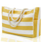 Custom Beach Bag Striped Canvas Tote