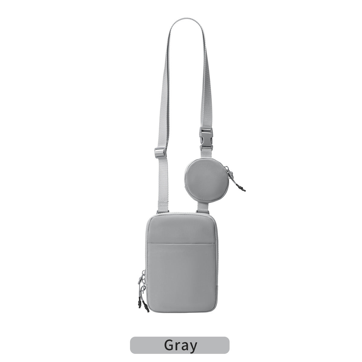 Nylon Crossbody Bag with Removable Mini Pouch