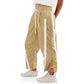 Retro Contrast Side Stripe Wide Leg Track Pants