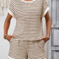 The Color-Blocked Striped Short Set