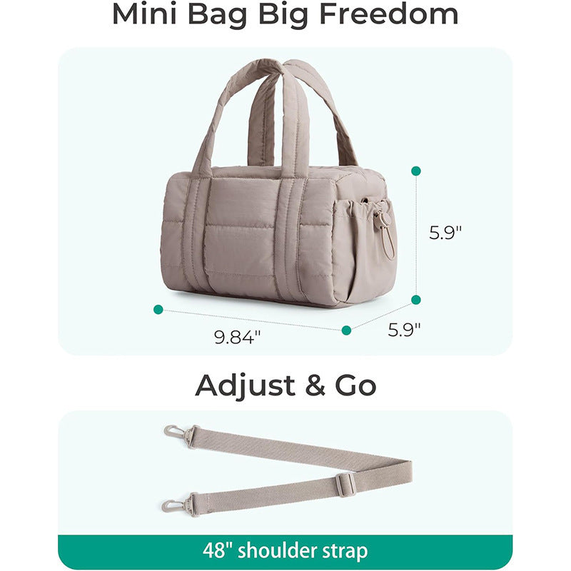 Puffer Duffle Crossbody Bag