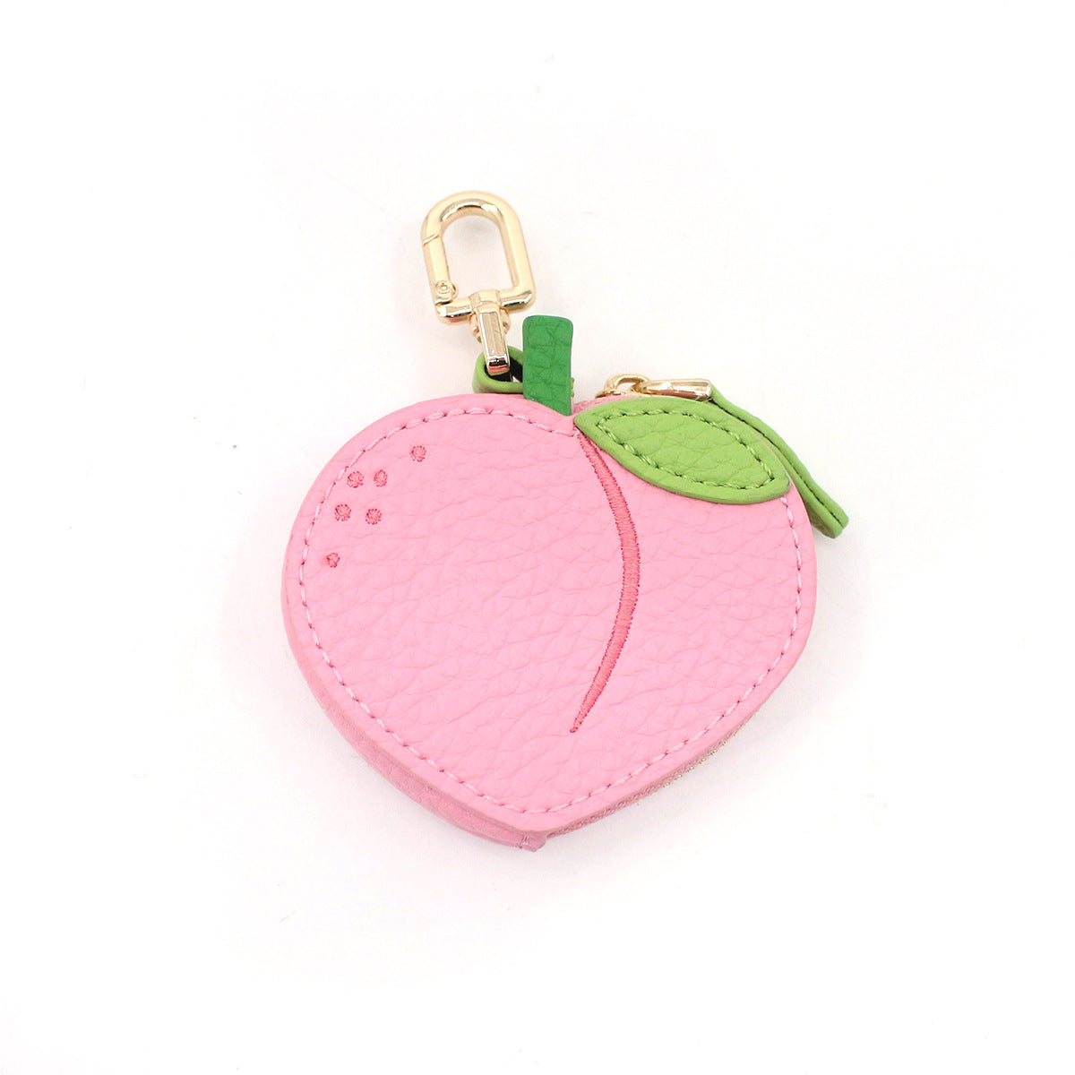 Cute Embroidered Leather Fruit-Shaped Chili Pepper Coin Purse