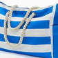 Custom Beach Bag Striped Canvas Tote