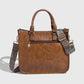 Vagan Leather Shoulder Bag with Adjustable Geometric Strap
