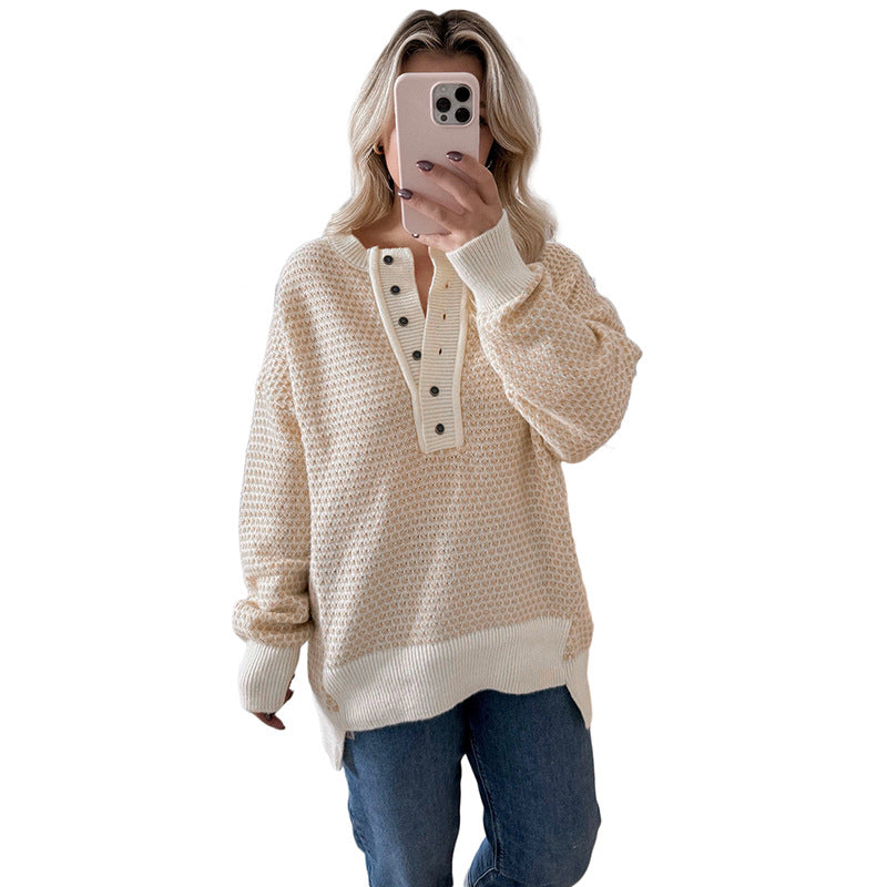 Women's V-neck Pullover Sweater