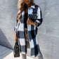 Mid Length Grid Shirt Coat