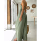 Asymmetric Thin Straps One-shoulder Wide Leg Jumpsuit