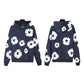 Foaming Printed Loose Hoodie