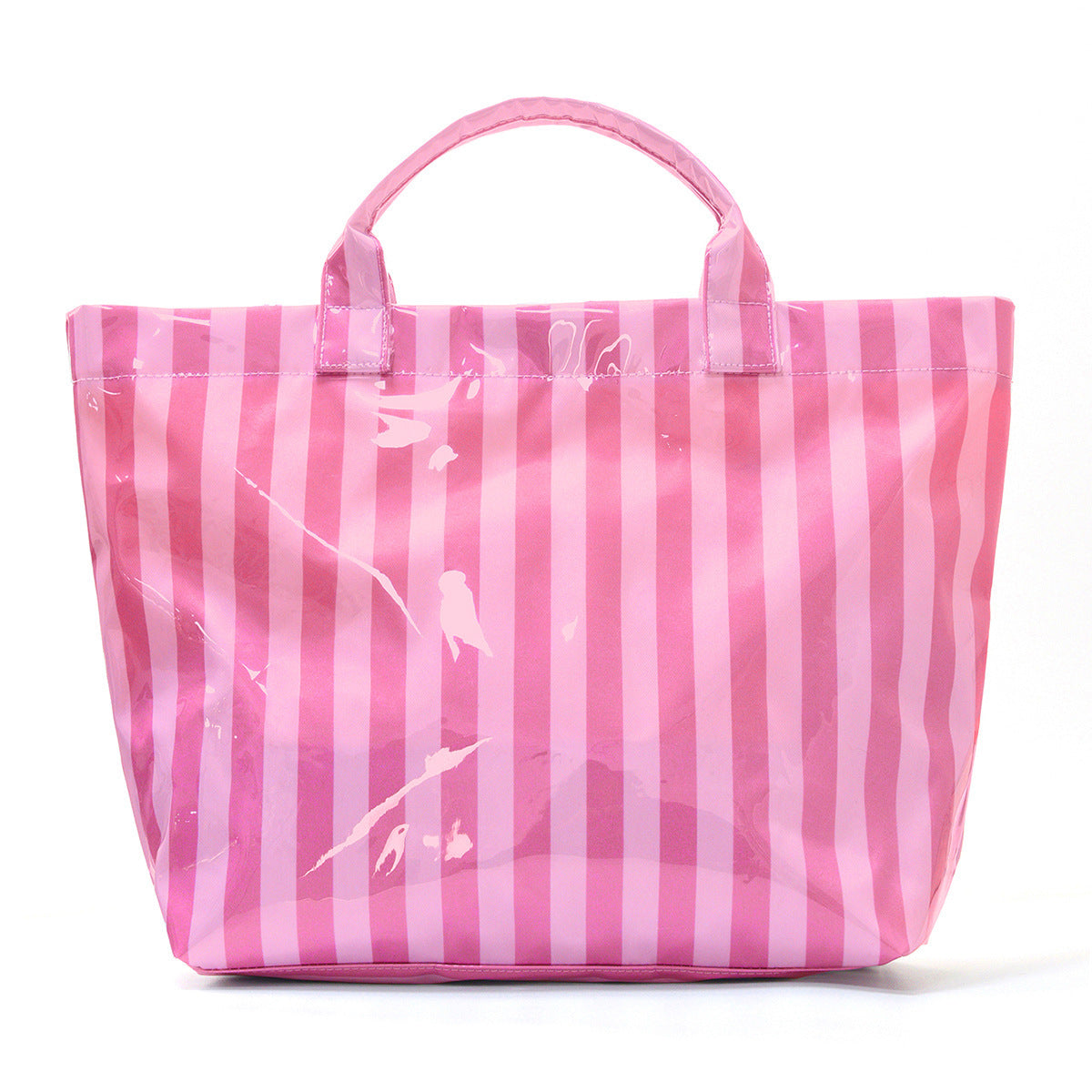 PVC Striped Tote Bag