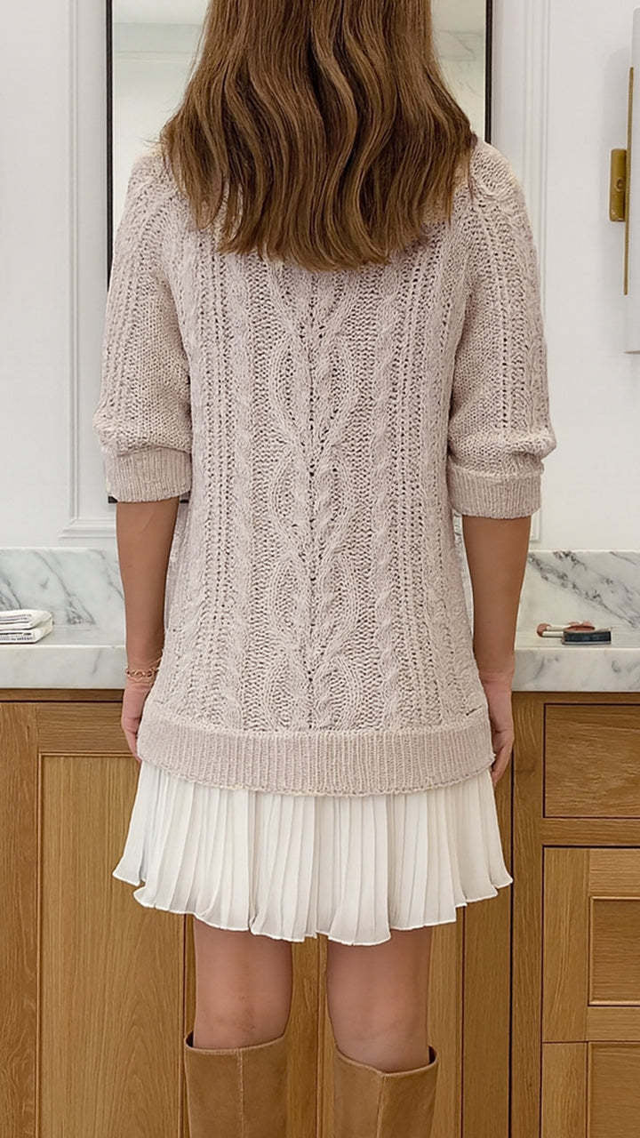 Women's Cable Knit Sweater Dress