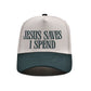 Embroidered JESUS SAVES I SPEND Baseball Cap