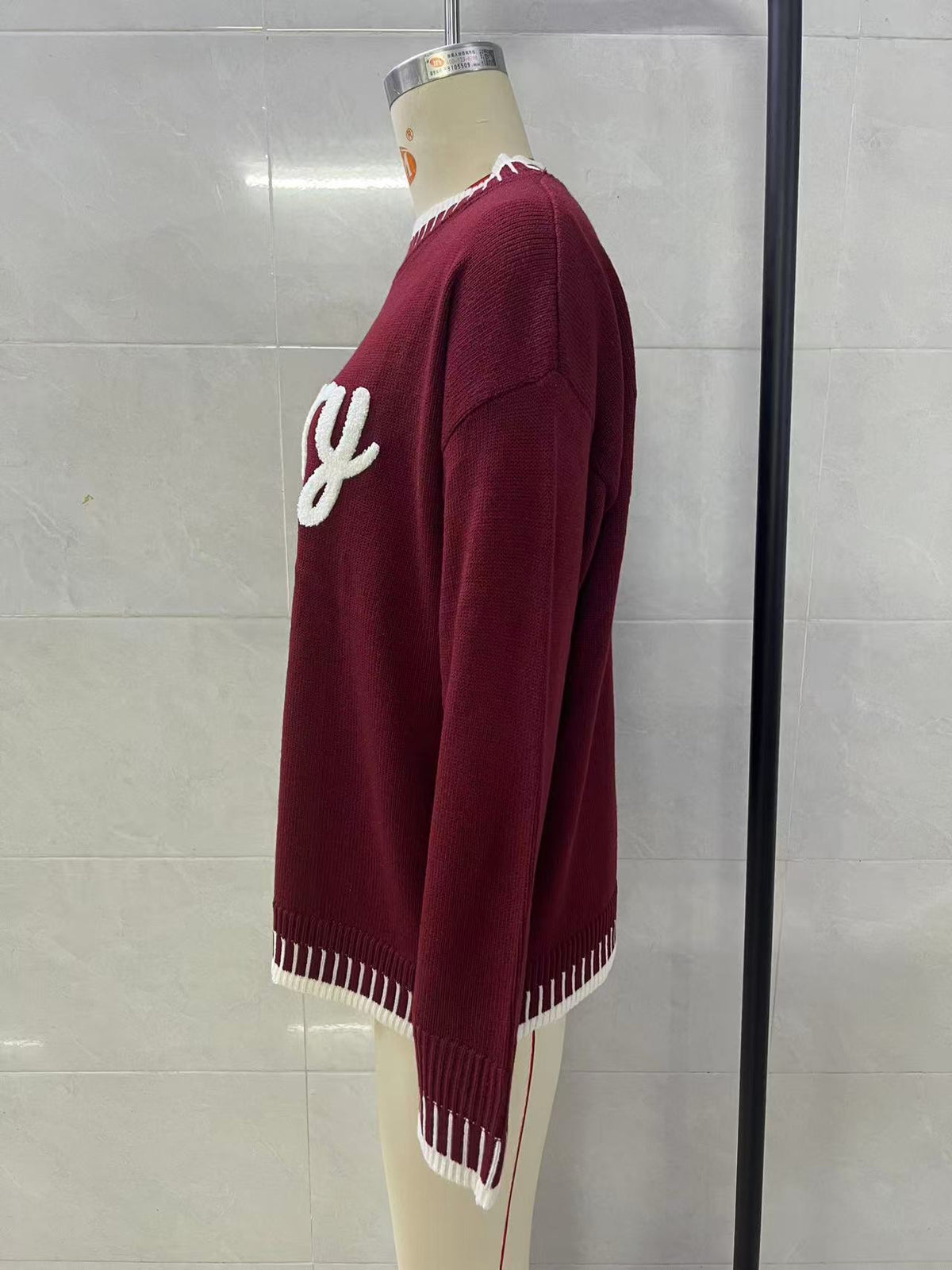 Merry Festive Knit Sweater  Casual Holiday Crewneck Pullover Top