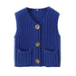 Sleeveless Button Knitted Top