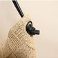 Geometric Woven Straw Beach Bag
