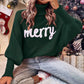 Turtle Neck Batwing Sleeve Merry Christmas Sweater