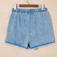 Myosotis Frayed Edge Casual Denim Shorts
