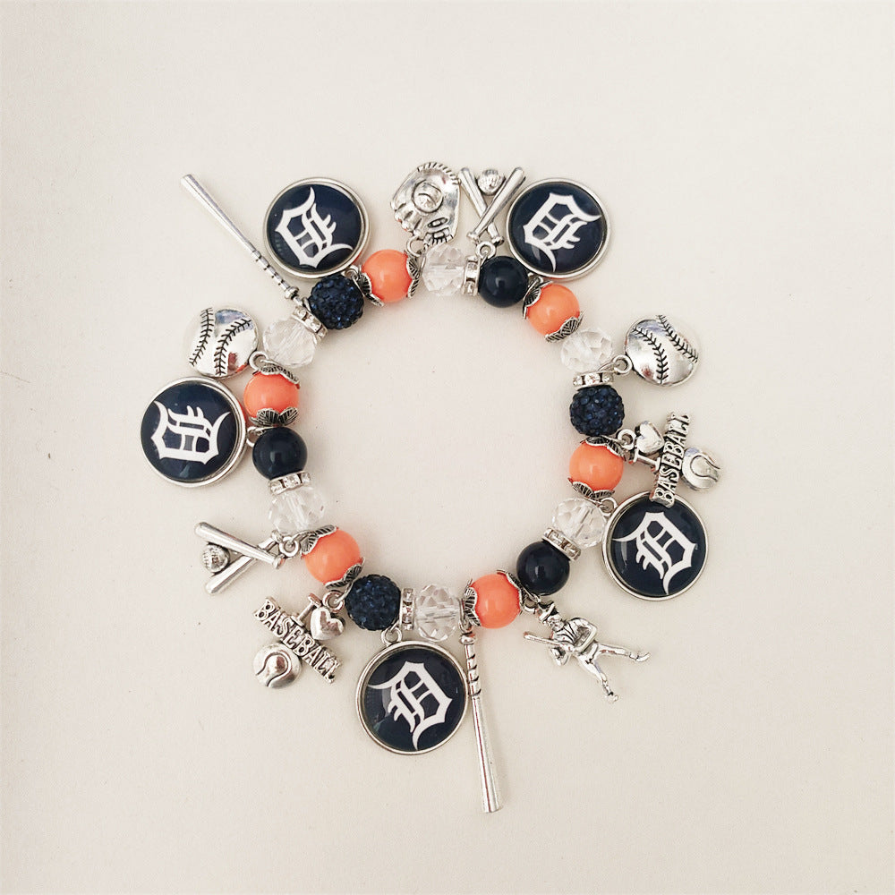 Game Day Team Charm Bead Bracelet Collection