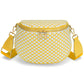Trendy Woven Checkered Crossbody Bum Bag for Women