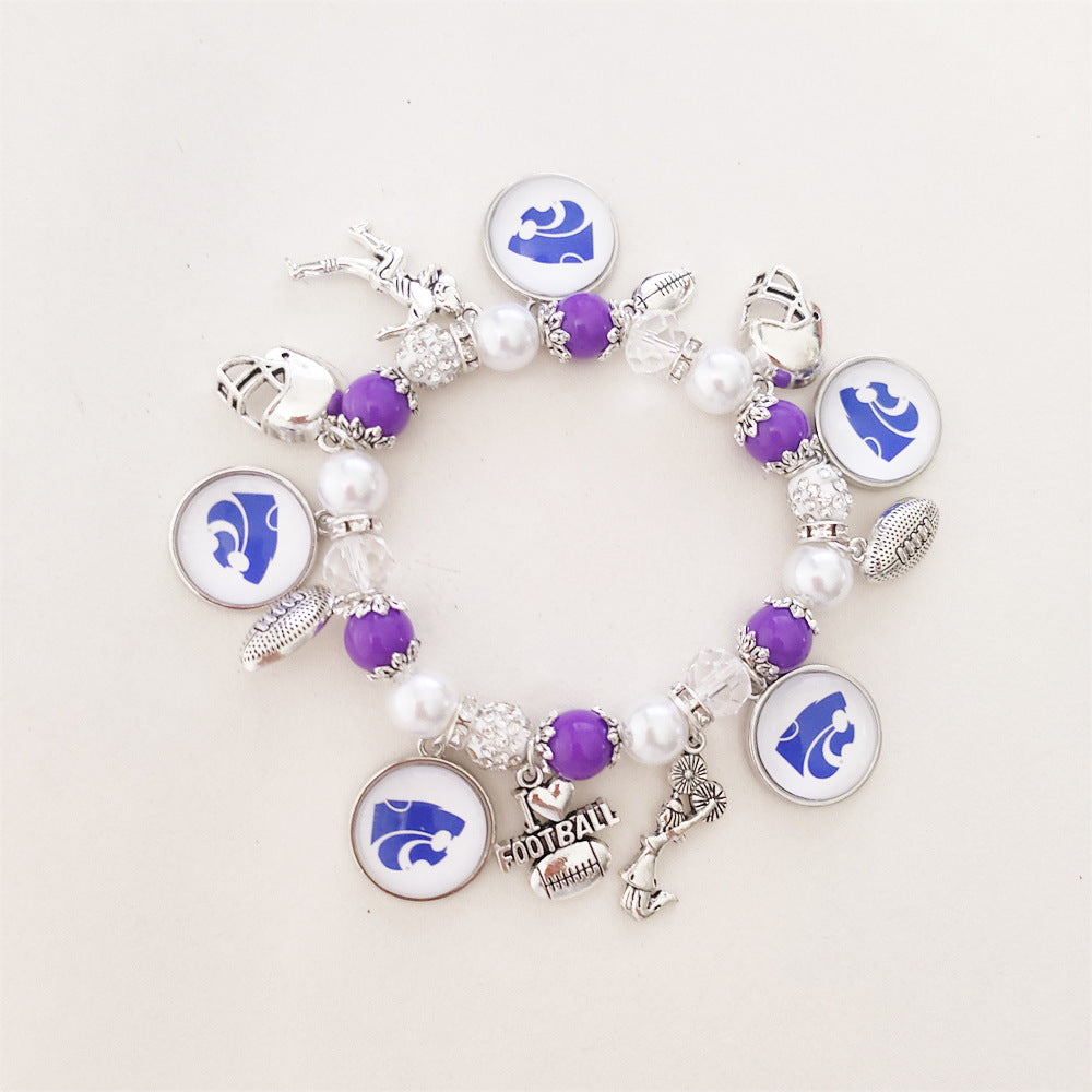Game Day Team Charm Bead Bracelet Collection