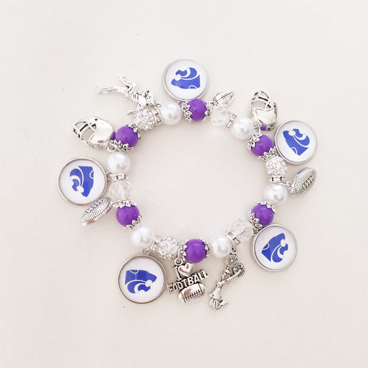 Game Day Team Charm Bead Bracelet Collection