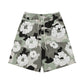 Printed Multi-color Camouflage Shorts