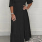 Solid Embroidered Maxi Dress