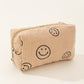 Smiley Corduroy Cosmetic Bag