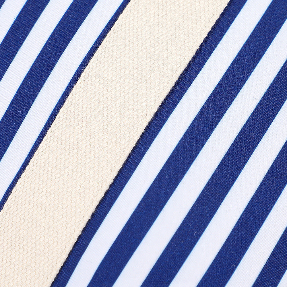 Large Capacity Striped Tote Bag