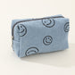 Smiley Corduroy Cosmetic Bag