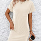 Ribbed Short Sleeve Pocket Dress-8 Colors