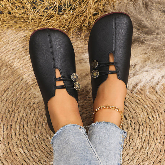 Women's round toe slip-on shoes (large size)