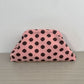 Polka Dot Knitted Kiss-Lock Clutch Bag