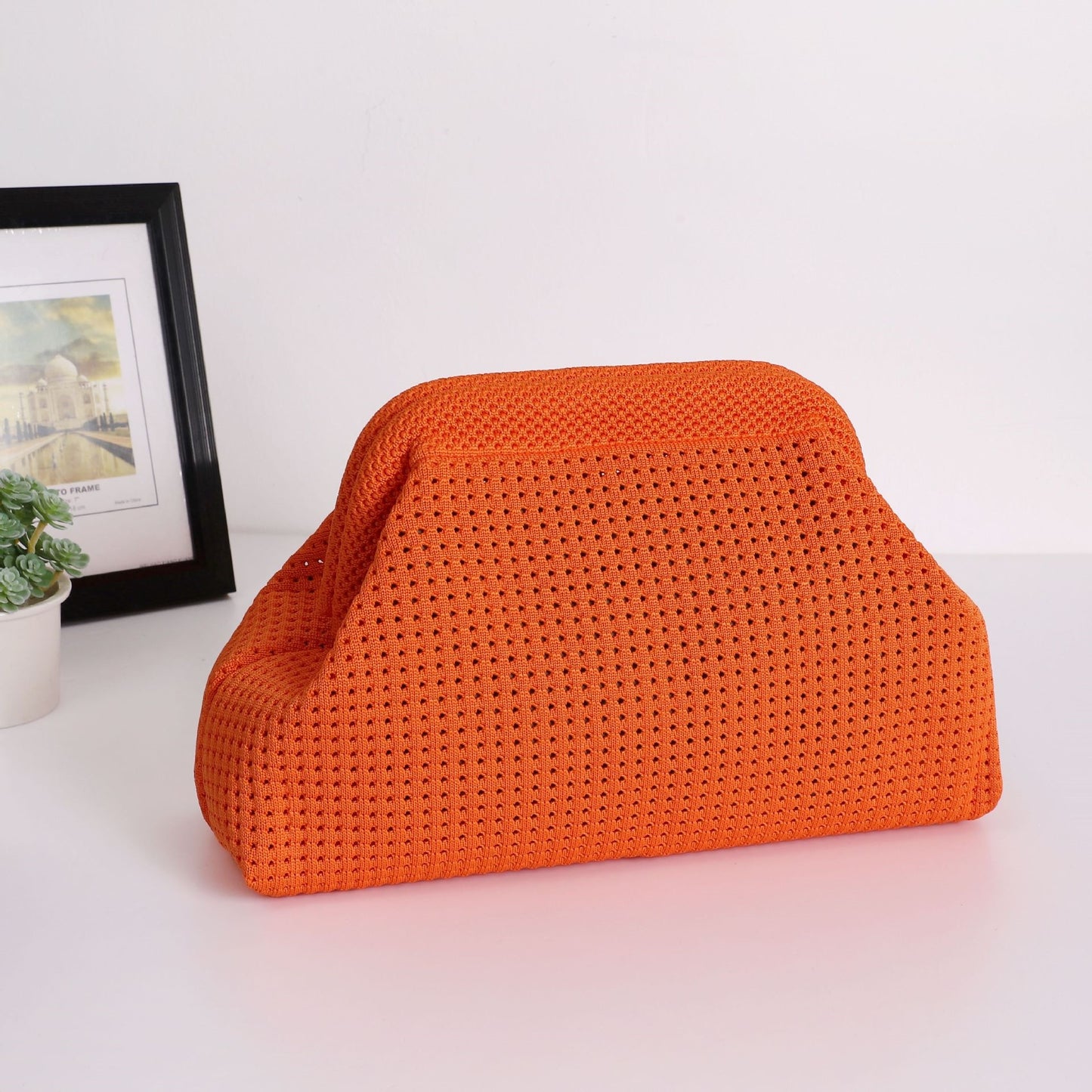 Wave Knit Clutch Bag