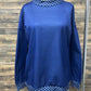 Polka Dot Contrast Trim Oversized Sweatshirt
