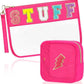 2 Pieces Set Flat Clear Pouch PVC Toiletry Storage Bag (MOQ 5)