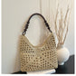 Women Boho Woven Mesh Beach Tote Bag Large Capacity Crochet Vacation Shoulder Handbag