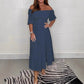 Solid Embroidered Maxi Dress