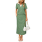 Maritime Stripe Polo and Maxi Skirt Co-Ord Set