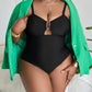 Plus Size One Piece Hollow Swimsuit