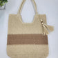 Straw Woven Tassel Decor Tote Bag