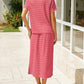 Maritime Stripe Polo and Maxi Skirt Co-Ord Set