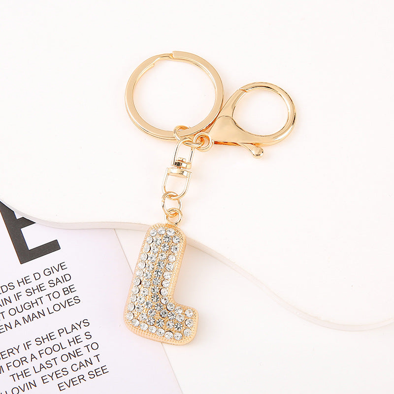 Cute Initial Letter Keychain Backpack Charms