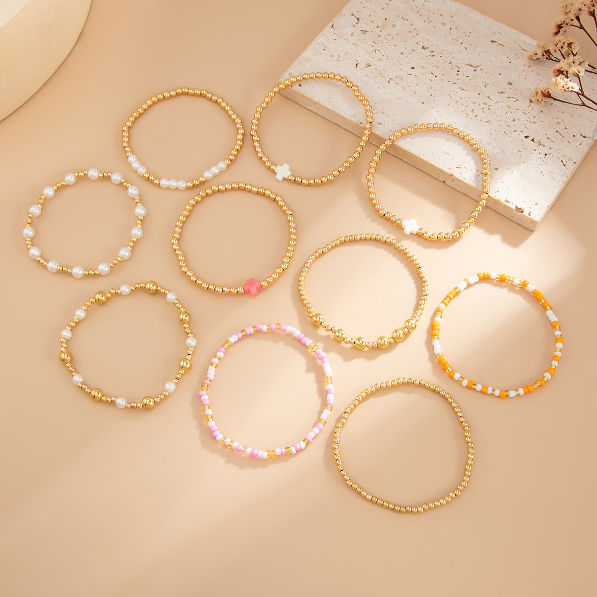 Gold Bracelet Stacks