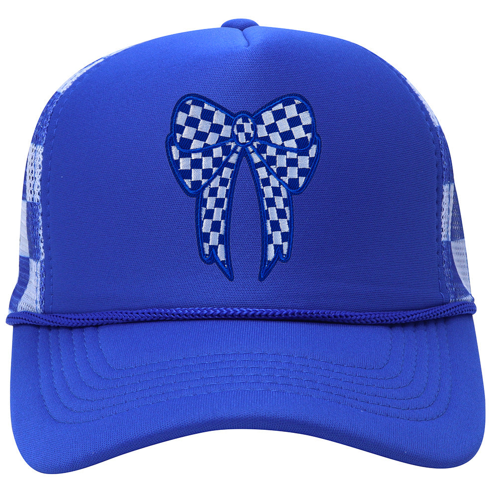 Checkered Bow Trucker Cap