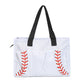 Ball Sports Print Multi-Pocket Utility Tote Bag